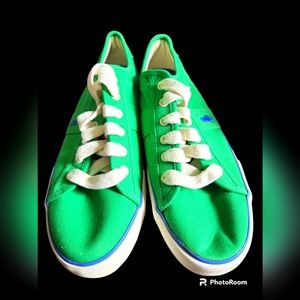 Polo Ralph Lauren men's lace up Sneakers Clifton design size 9.5